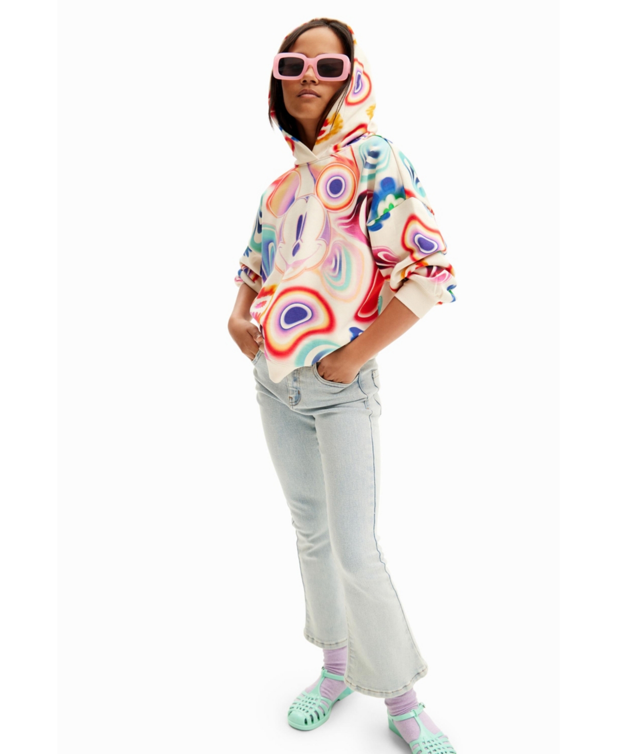 Desigual Girls Girls's Oversize Mickey Mouse hoodie