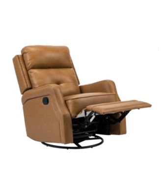  Beatriz 28.74" Wide Genuine Leather Swivel Rocker Recliner