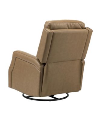  Beatriz 28.74" Wide Genuine Leather Swivel Rocker Recliner