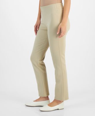 Petite Pull-On Pont&eacute;-Knit Pants