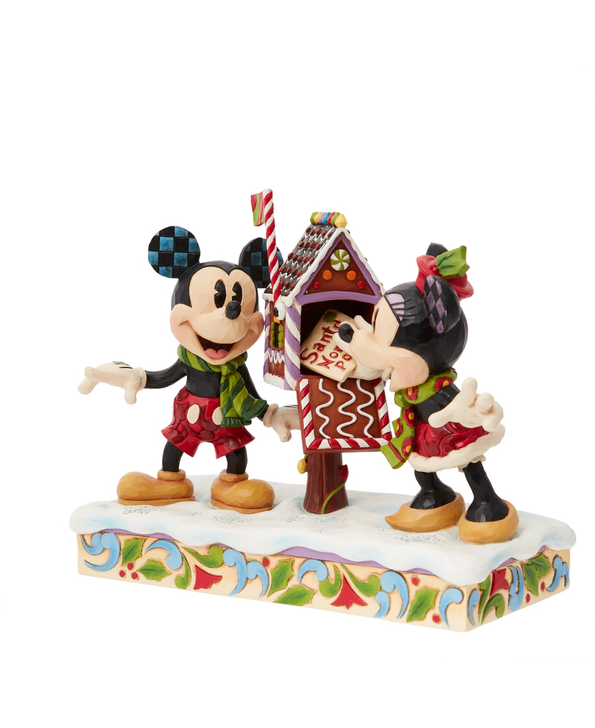 Jim Shore Disney Traditions Mickey And Minnie Mailing Letters Figurine In Multi