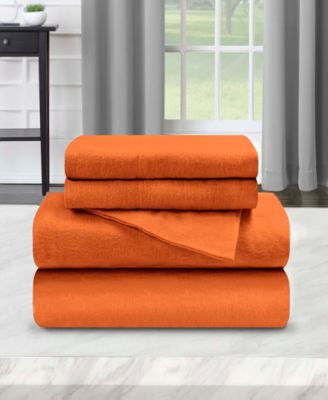 Paisley or Solid Flannel Cotton Deep Pocket Sheet Set