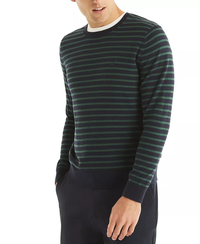 Men's Navtech Classic-Fit Stripe Crewneck Sweater