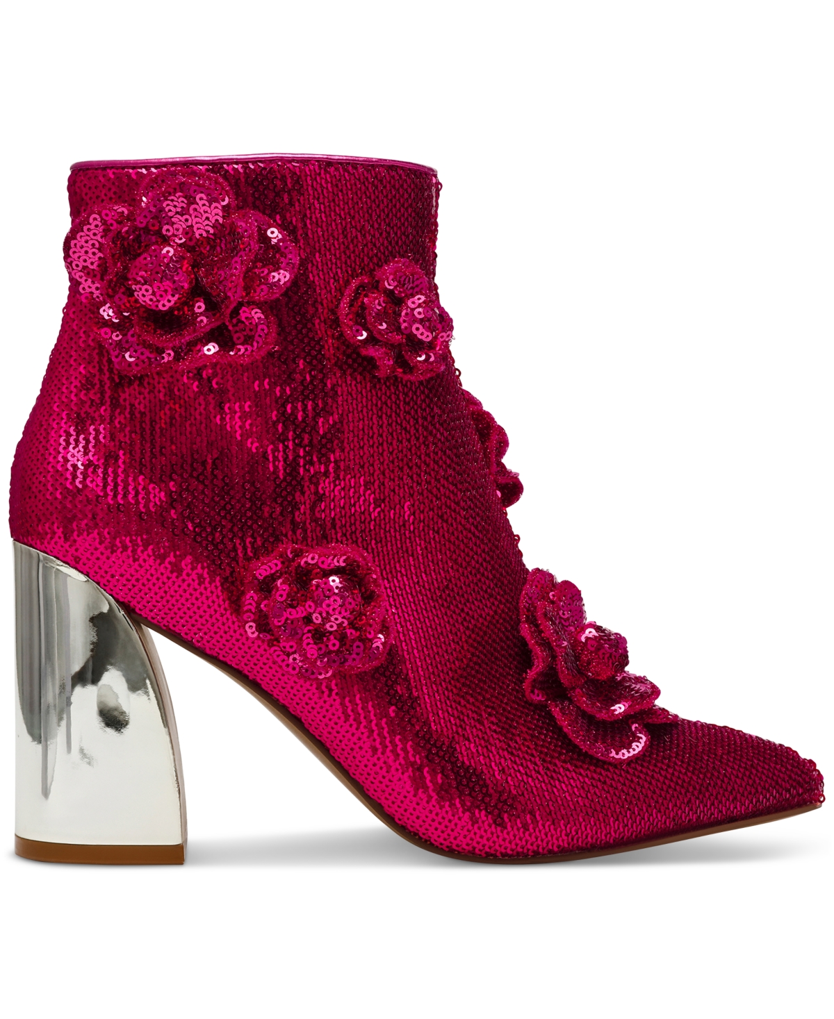 Betsey Johnson Women's Finlee Rosette Flare-Heel Dress Booties