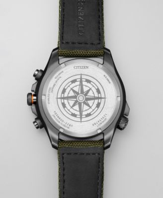 Eco-Drive Men's Chronograph Promaster Green CORDURA&reg; Strap Watch 44mm