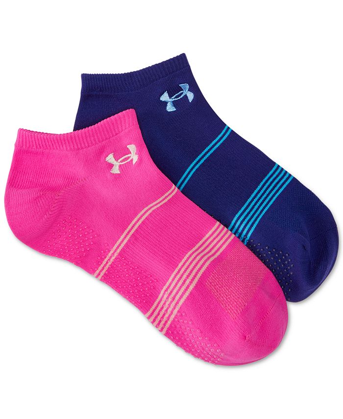 Under Armour Women's Grippy No Show Socks 2 Pack - Macy's