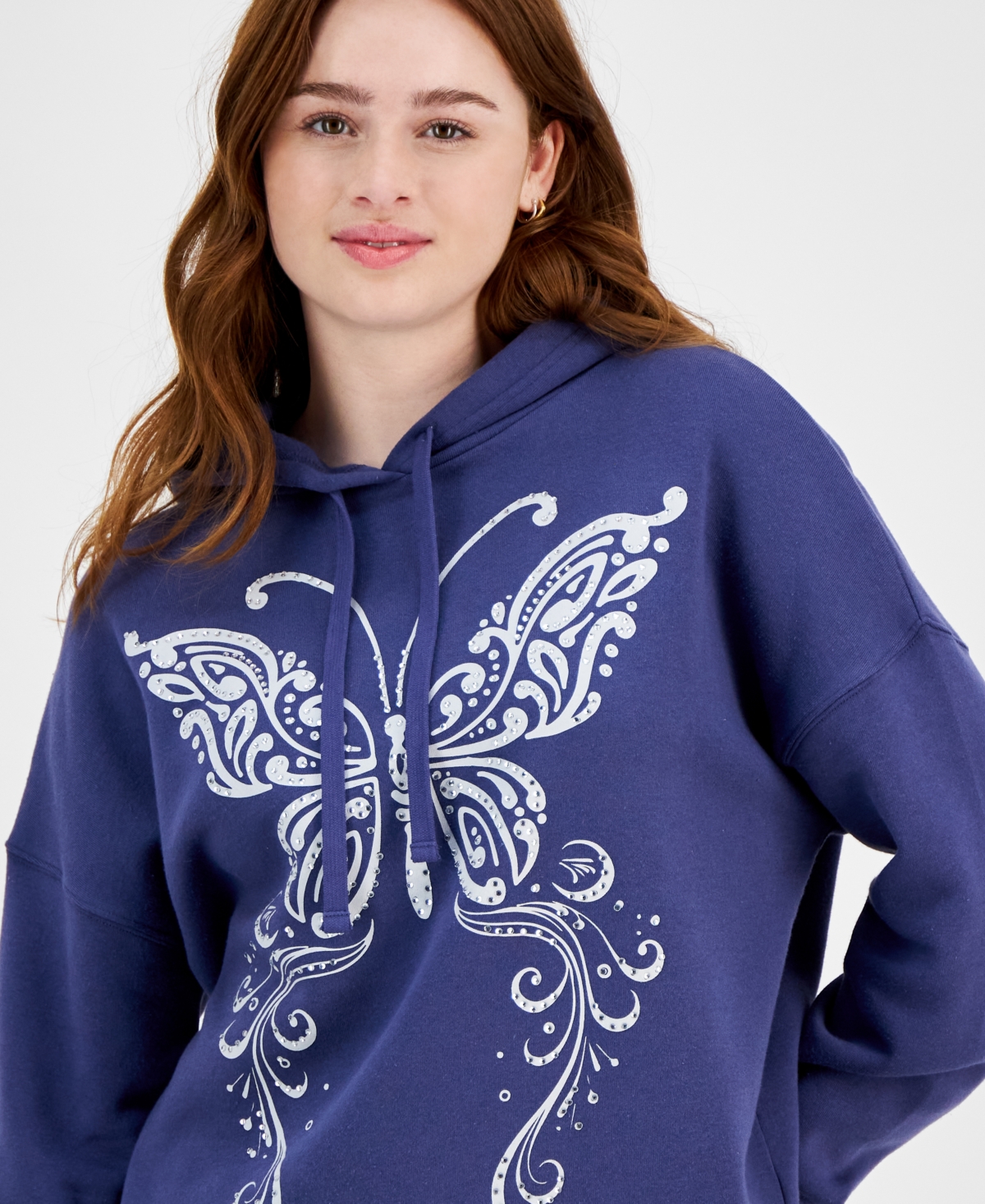 Grayson Threads, The Label Juniors' Butterfly Graphic Hoodie