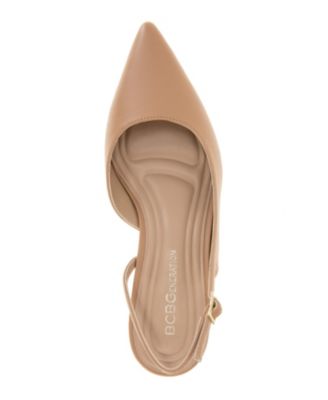 Women's Kittie Kitten Heel Sling Back Pumps