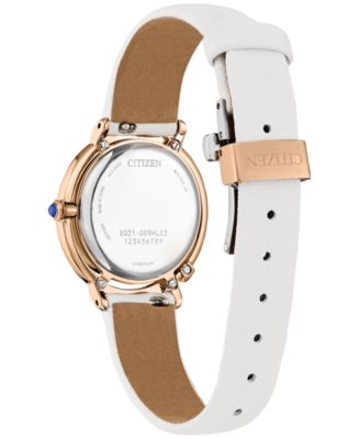 Eco-Drive Women's L Arcly Diamond Accent Rose Gold-Tone Stainless Steel Bracelet Watch 31mm