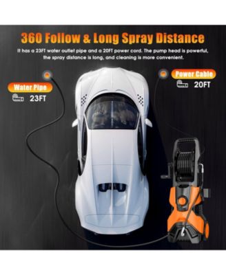 3000PSI Max 2.4 GPM Electric Pressure Washer with 4 Nozzles, Foam Cannon & Spray Gun