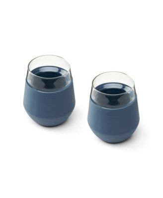 Freezable Wine Glasses, Set of 2, Slate