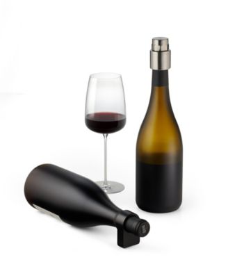 Wine Bottle Stopper And Stand, Stainless Steel