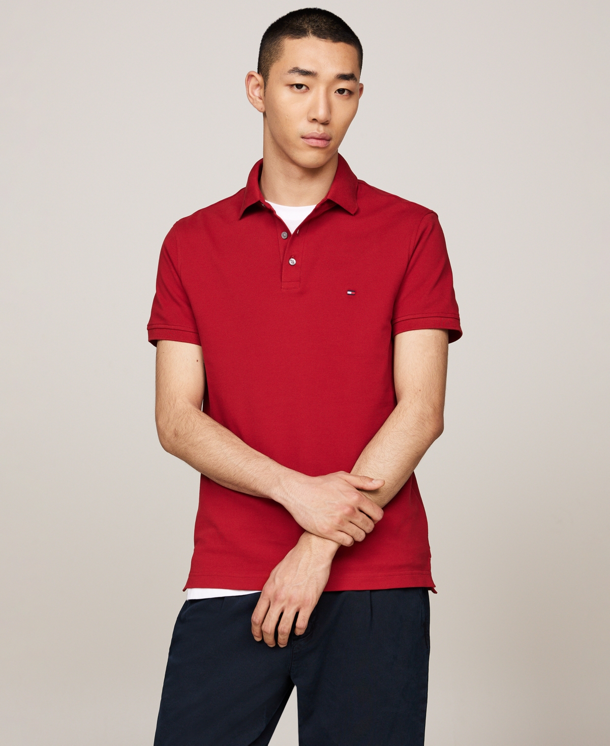 Tommy Hilfiger Custom Fit Polo In Nouveau Green