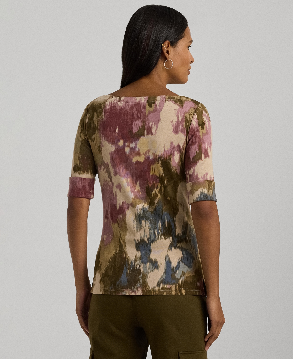 Lauren Ralph Lauren Women's Floral Boat-Neck Tee, Regular & Petite