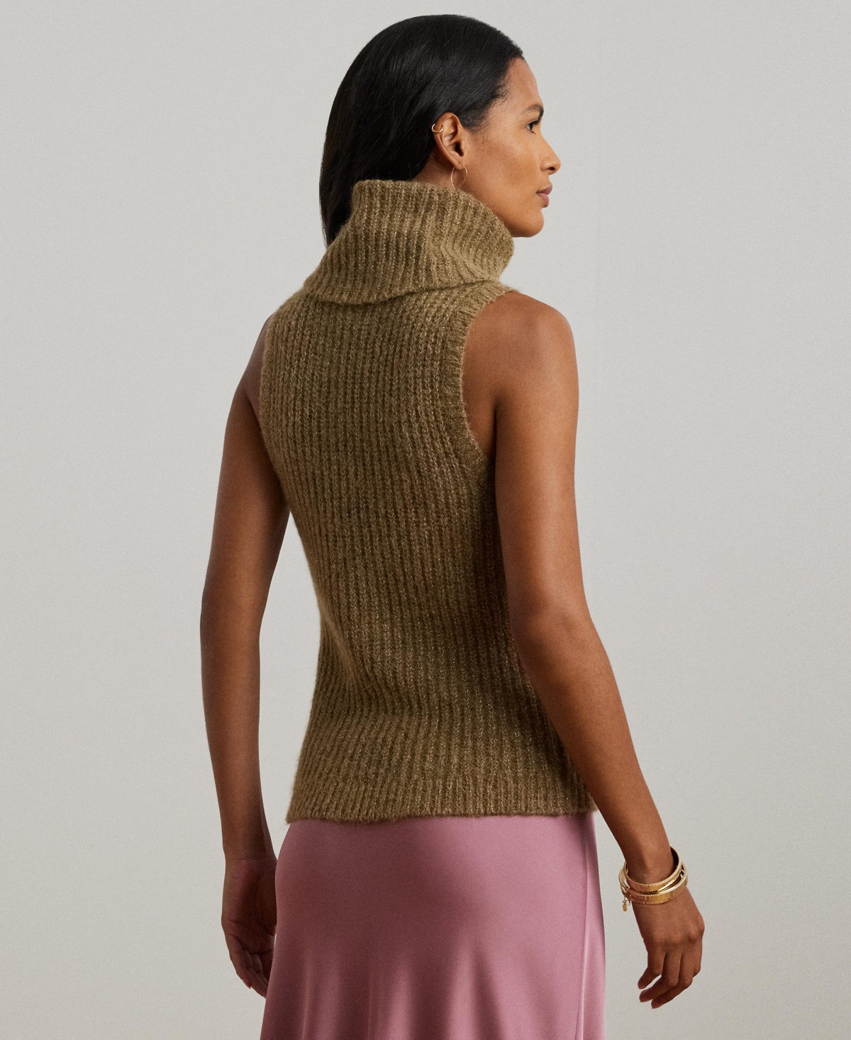 Lauren Ralph Lauren Women's Turtleneck Sweater Tank Top, Regular & Petite