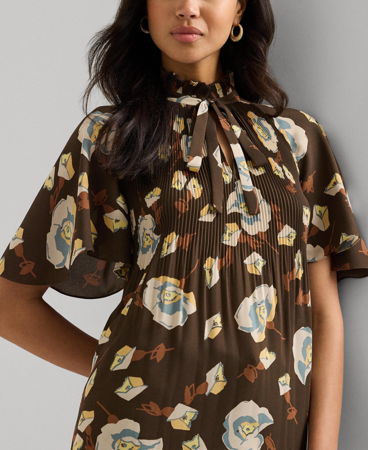 Lauren Ralph Lauren Women's Pleated Floral Top