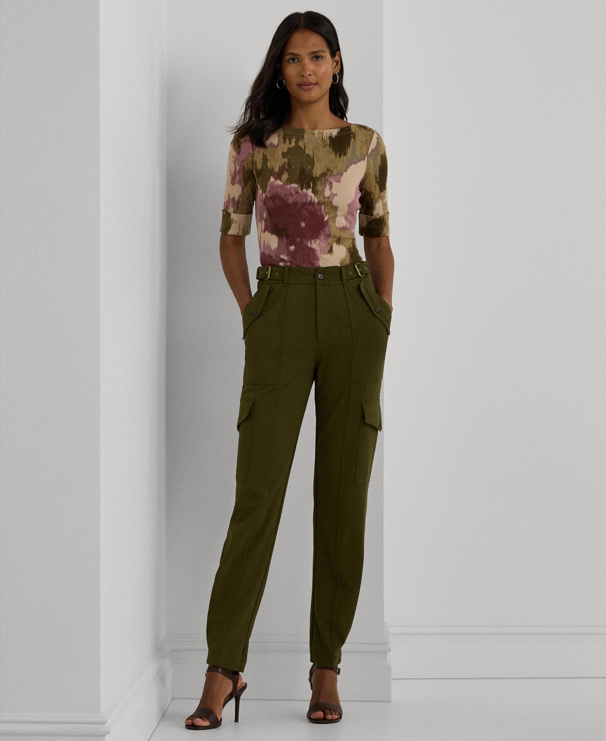 Lauren Ralph Lauren Women's Tapered Cargo Pants