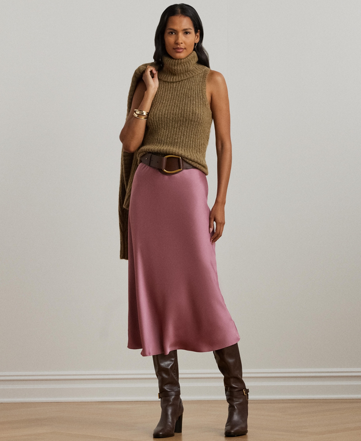 Lauren Ralph Lauren Women's Turtleneck Sweater Tank Top, Regular & Petite