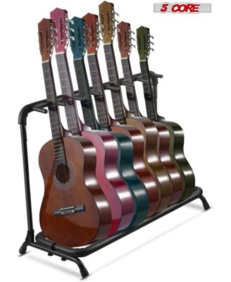 Guitar Rack 7 Slot Multi Guitars Stands Floor Safe Storage for Electric Acoustic Flying V Guitars