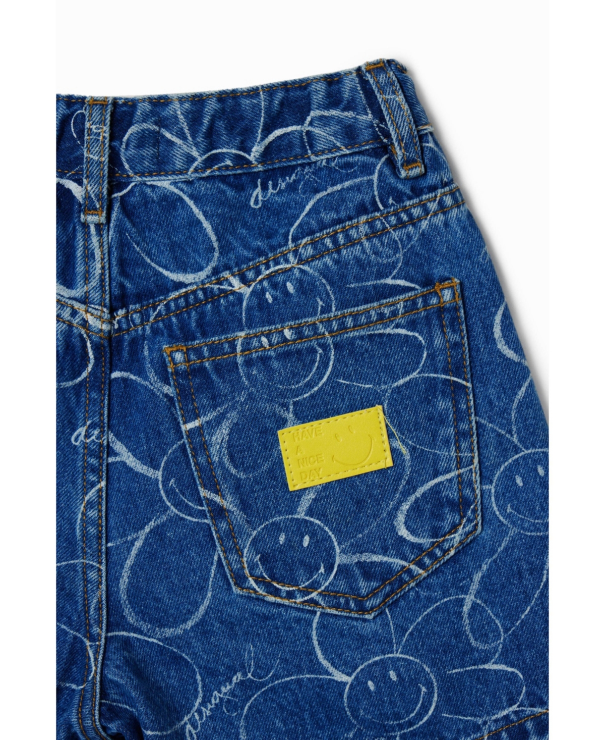 Desigual Girls Girls's Smiley Originals denim shorts