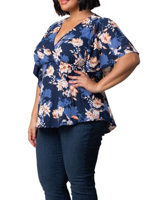 Plus Size Seaside Serenade Peplum Top