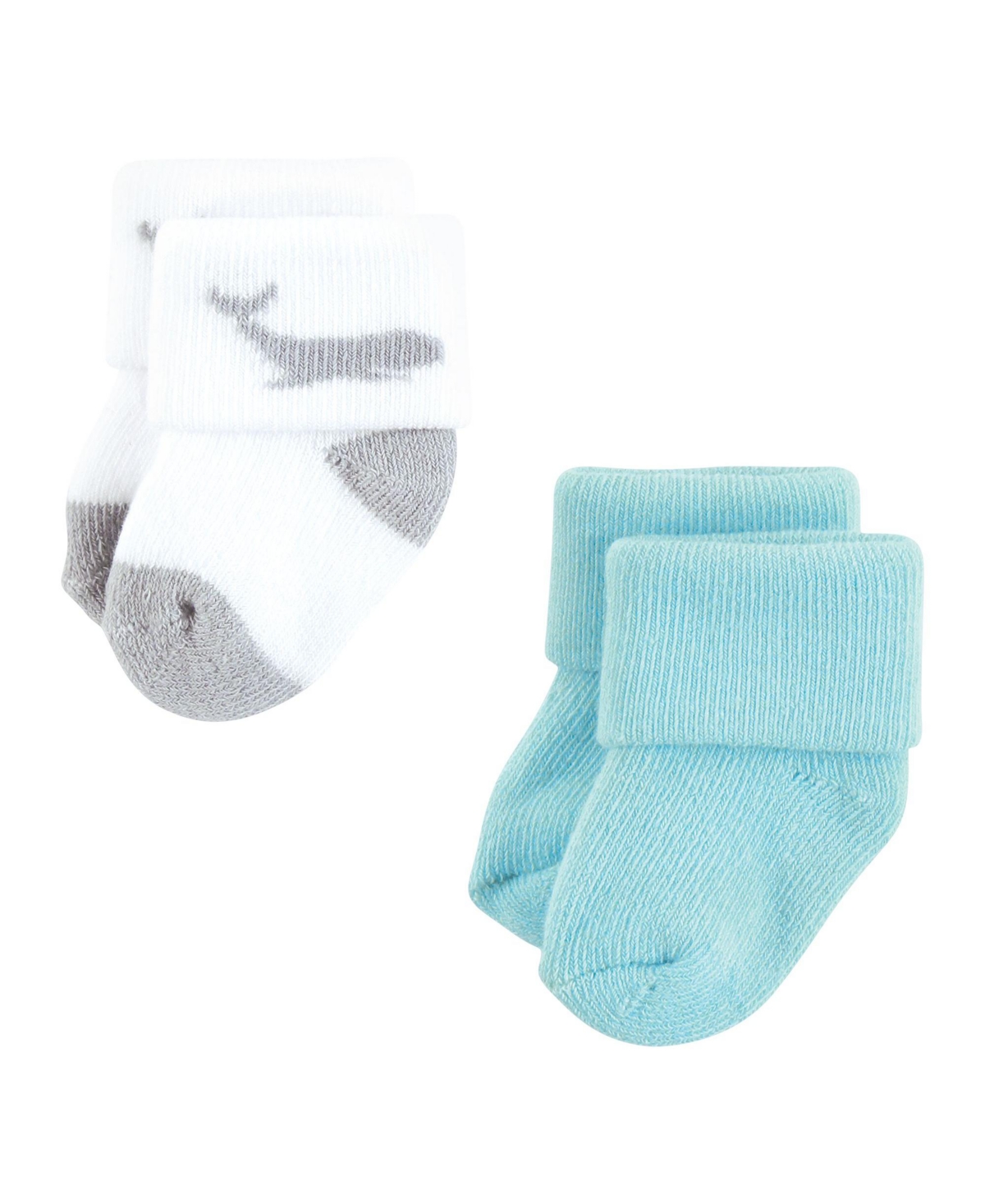 Hudson Baby Baby Boys Cotton Rich Newborn and Terry Socks,- Gray whale