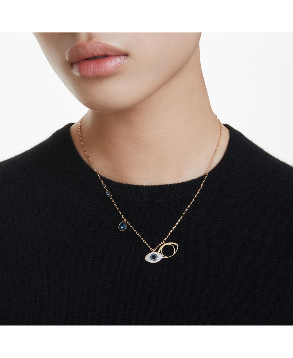 Swarovski Symbolica Evil Eye Pendant Necklace In Multicolored