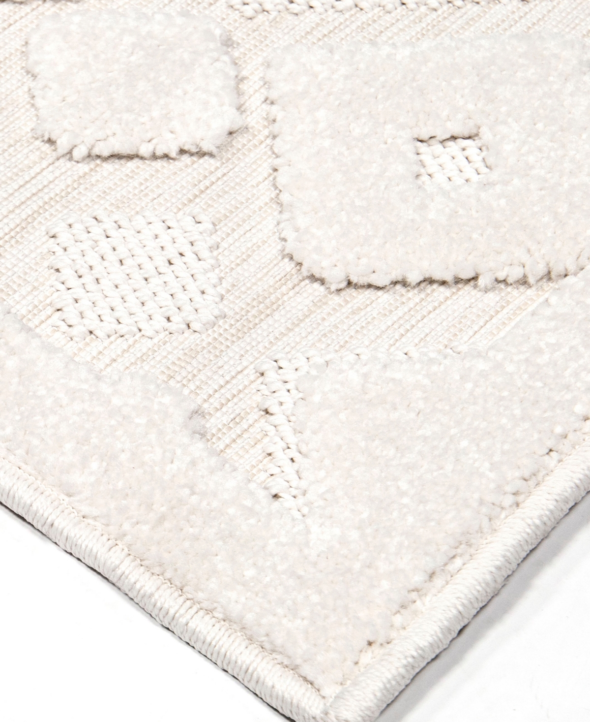 Orian Rugs Orian Crochet Diamond Park 7'10"x10'10" Area Rug In Bone