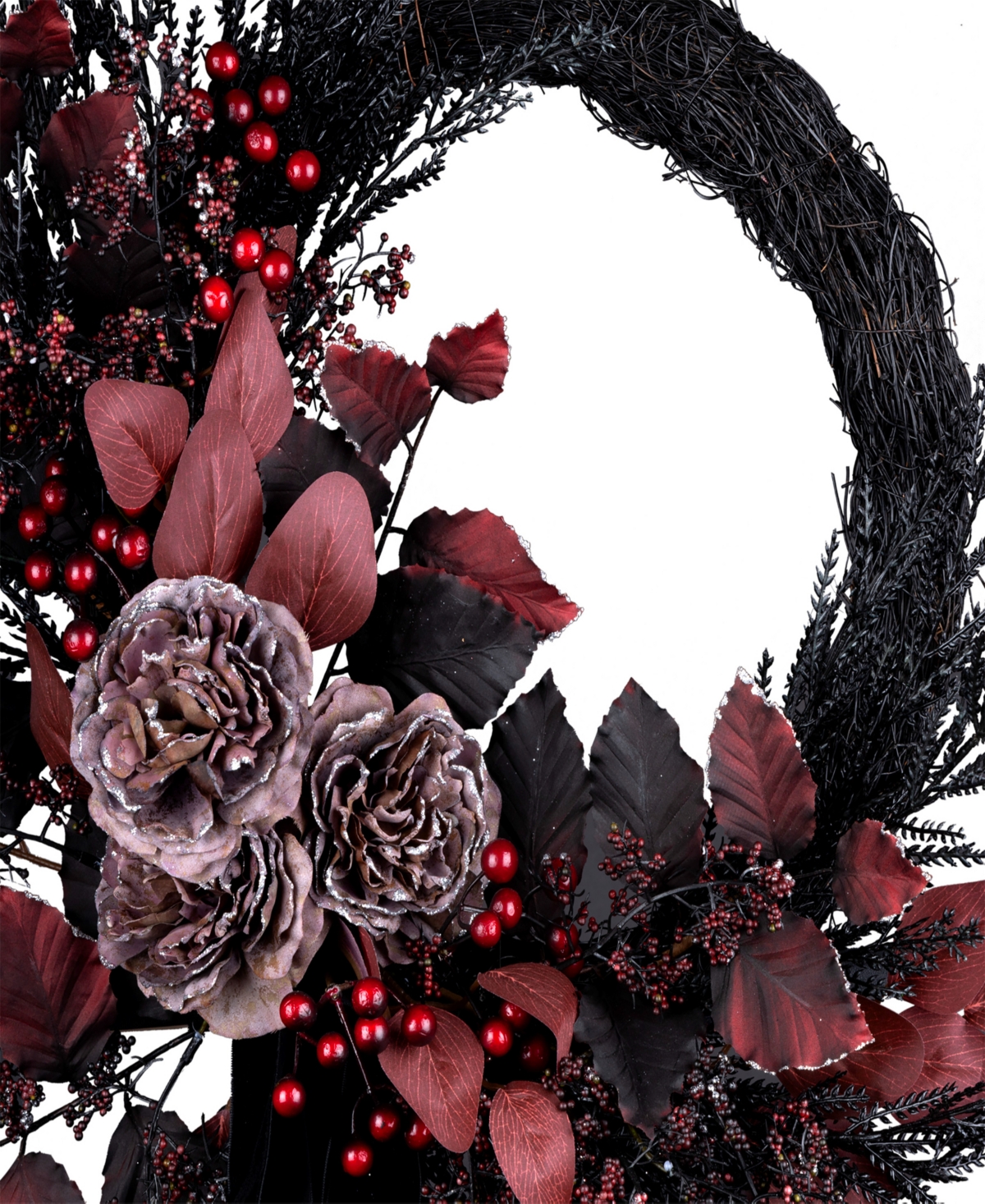 National Tree Company Blood Red Eucalyptus Wreath, Inches