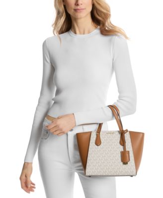 Taryn Small Signature Logo and Leather Convertible Crossbody