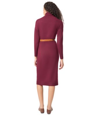 jones new york long sleeve dress Jones New York Women's Printed Shirred-Front Long-Sleeve Dress