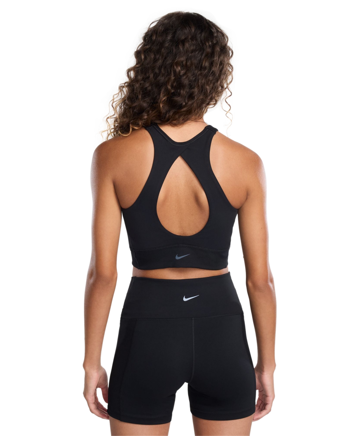 Shop Nike Women's One Twist Light-support High-neck Sports Bra In Black,black,pcg3c