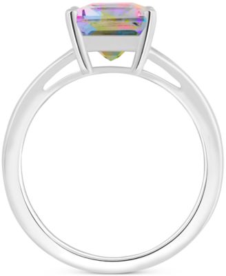Mystic Topaz Split Shank Polished Statement Ring (4-1/4 ct. t.w.) in Sterling Silver (Also in Pink Topaz)
