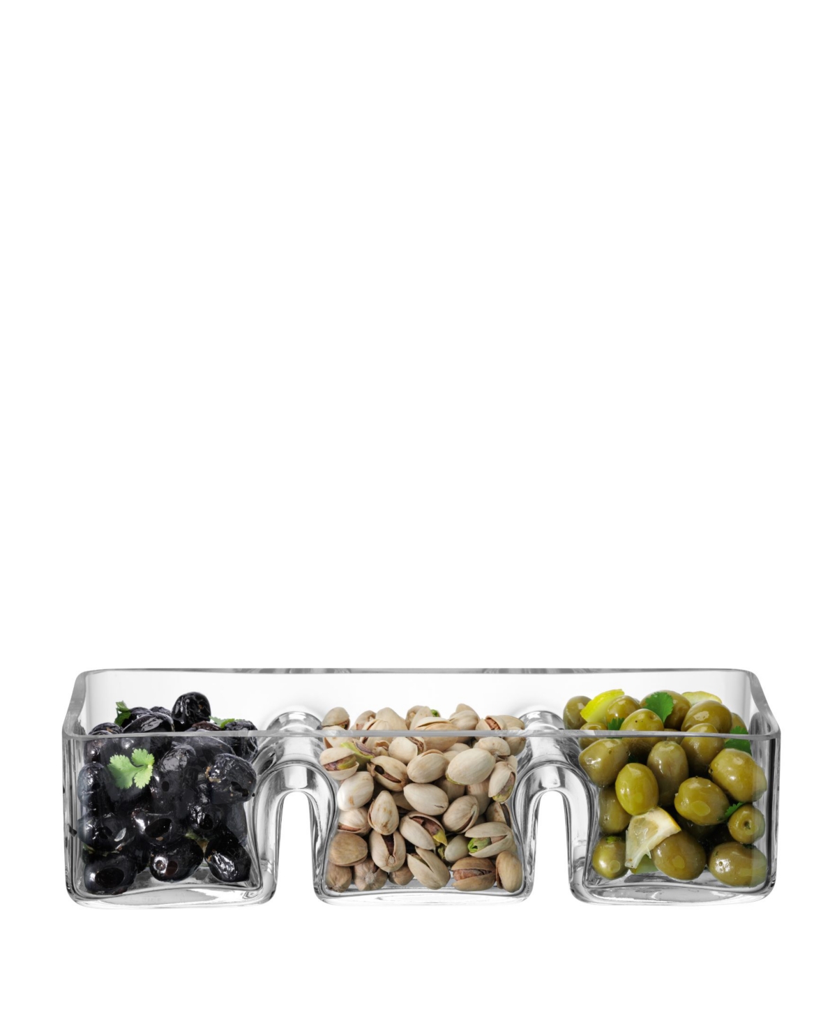 Lsa International Serve Trio Dish In Clear Glass