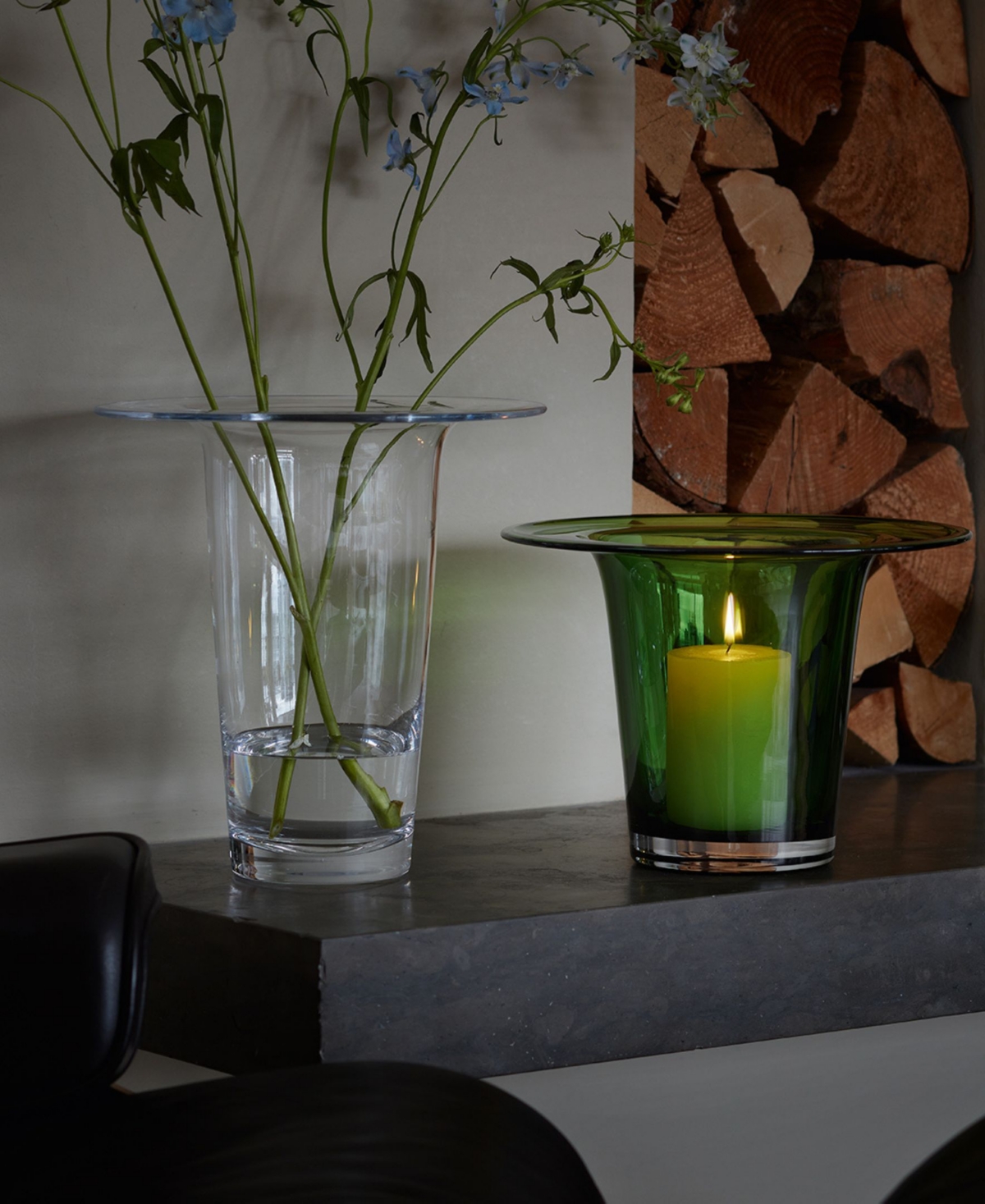 Shop Lsa International Victoria Vase/lantern H10.25in In Clear Glass