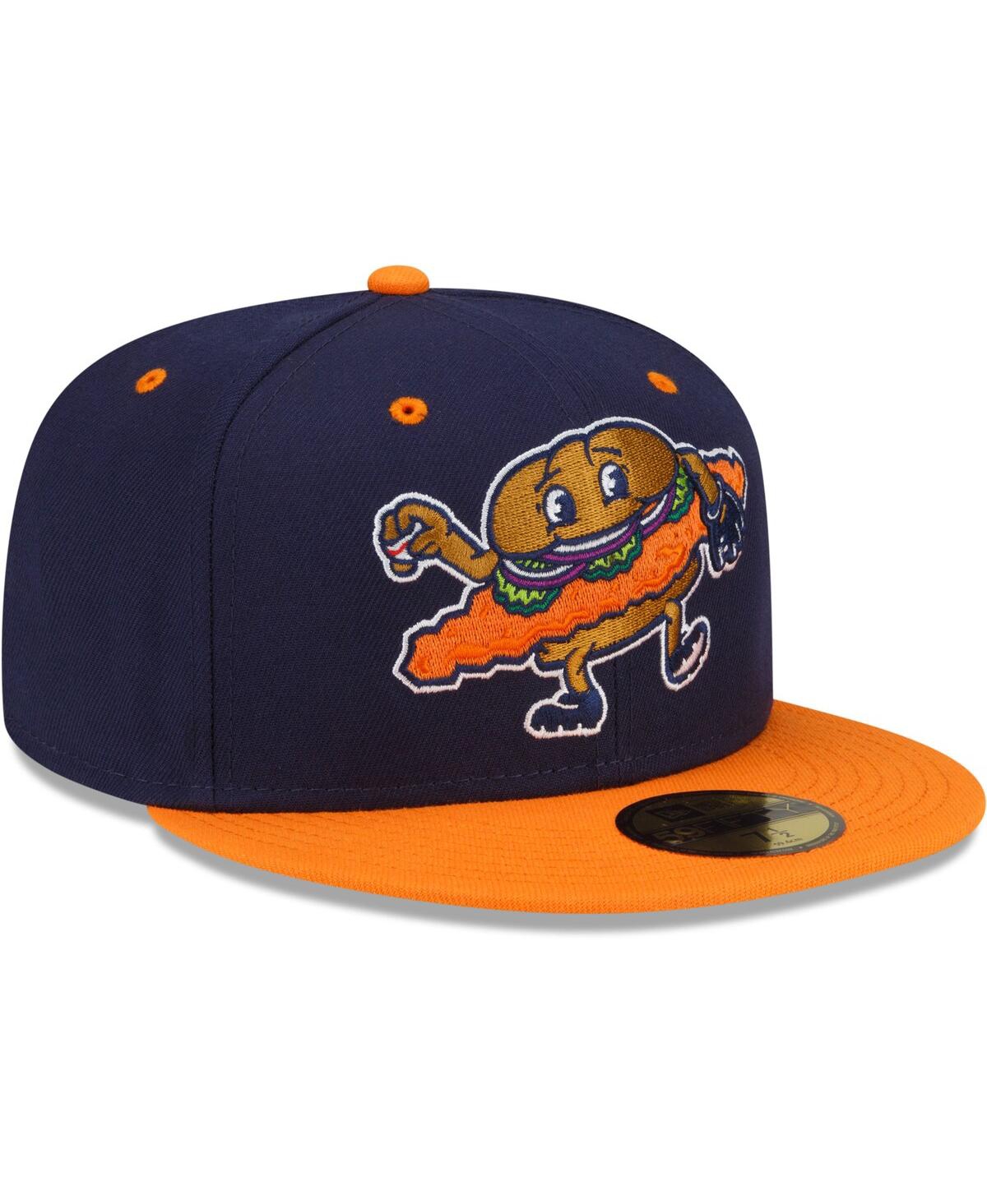 New Era Men'sOrange Peoria Chiefs Theme Night 59FIFTY Fitted Hat - Navy, Orange