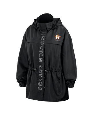 Women's Black Houston Astros Full-Zip Windbreaker Hoodie Jacket
