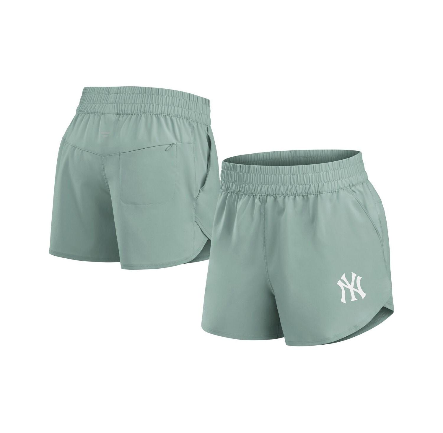 Women's Green New York Yankees Studio Woven Vibe Shorts