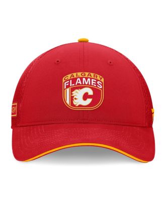 Men's Red Calgary Flames 2024 NHL Draft on Stage Trucker Adjustable Hat