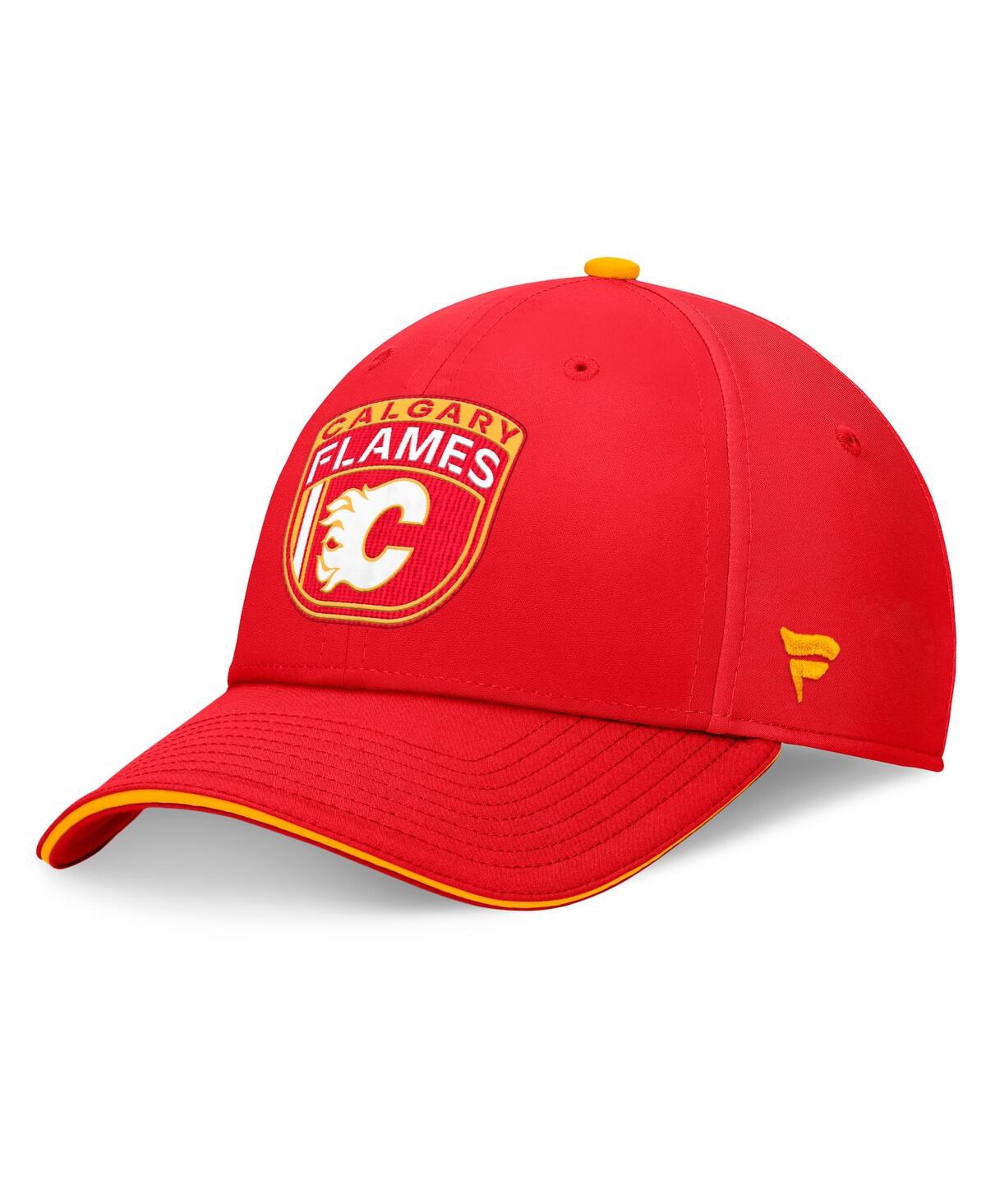 Fanatics Men's Red Calgary Flames 2024 Nhl Draft Flex Hat In Red,gold