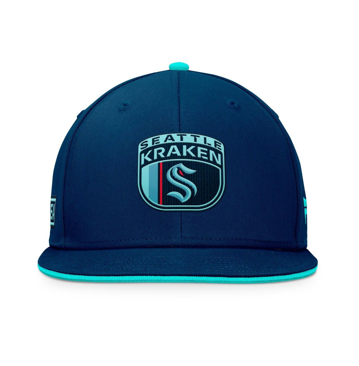 Мужская кепка Fanatics Deep Sea Blue Seattle Kraken 2024 NHL Draft Snapback Hat — фото 4