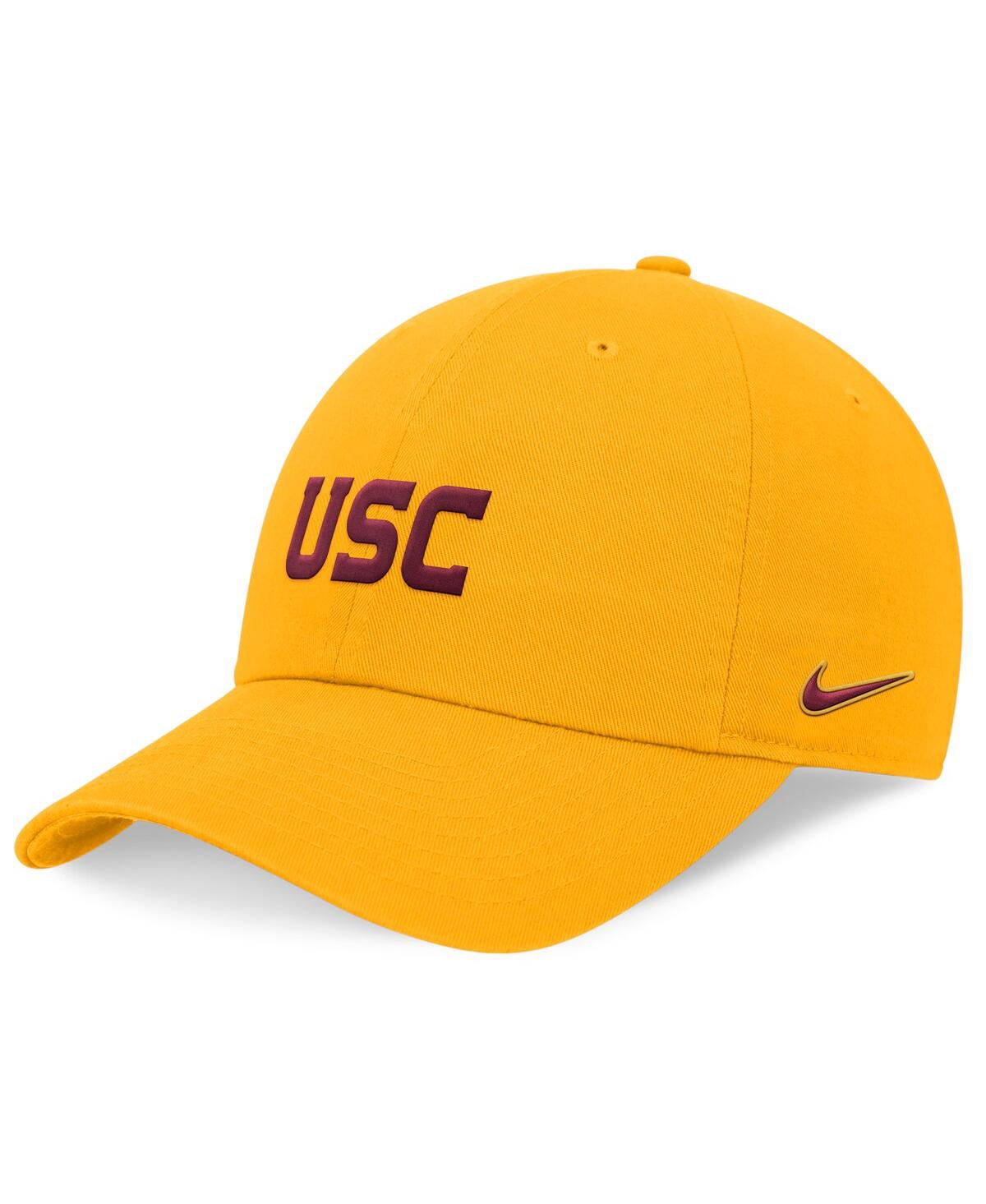 Nike Usc Trojans On-field Club  Unisex Dri-fit College Adjustable Hat In Gold