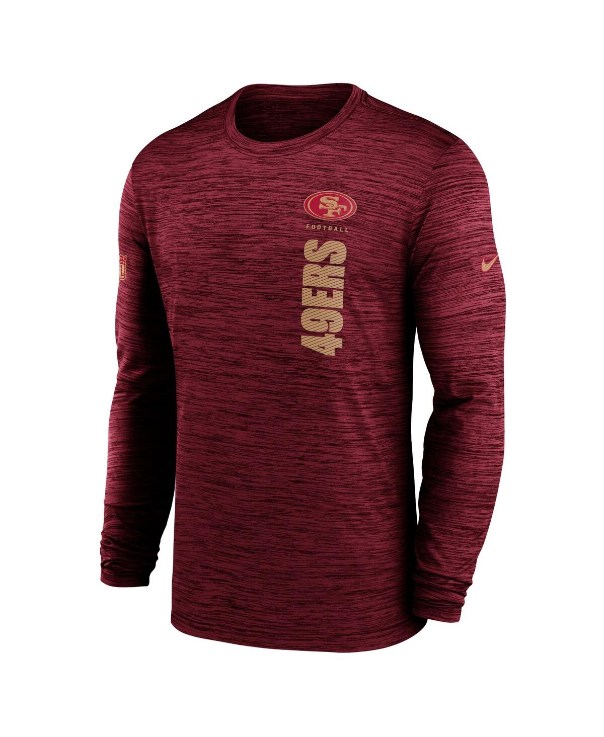 Nike Men'sSan Francisco 49ers 2024 Sideline Velocity Performance Long Sleeve T-Shirt - Scarlet