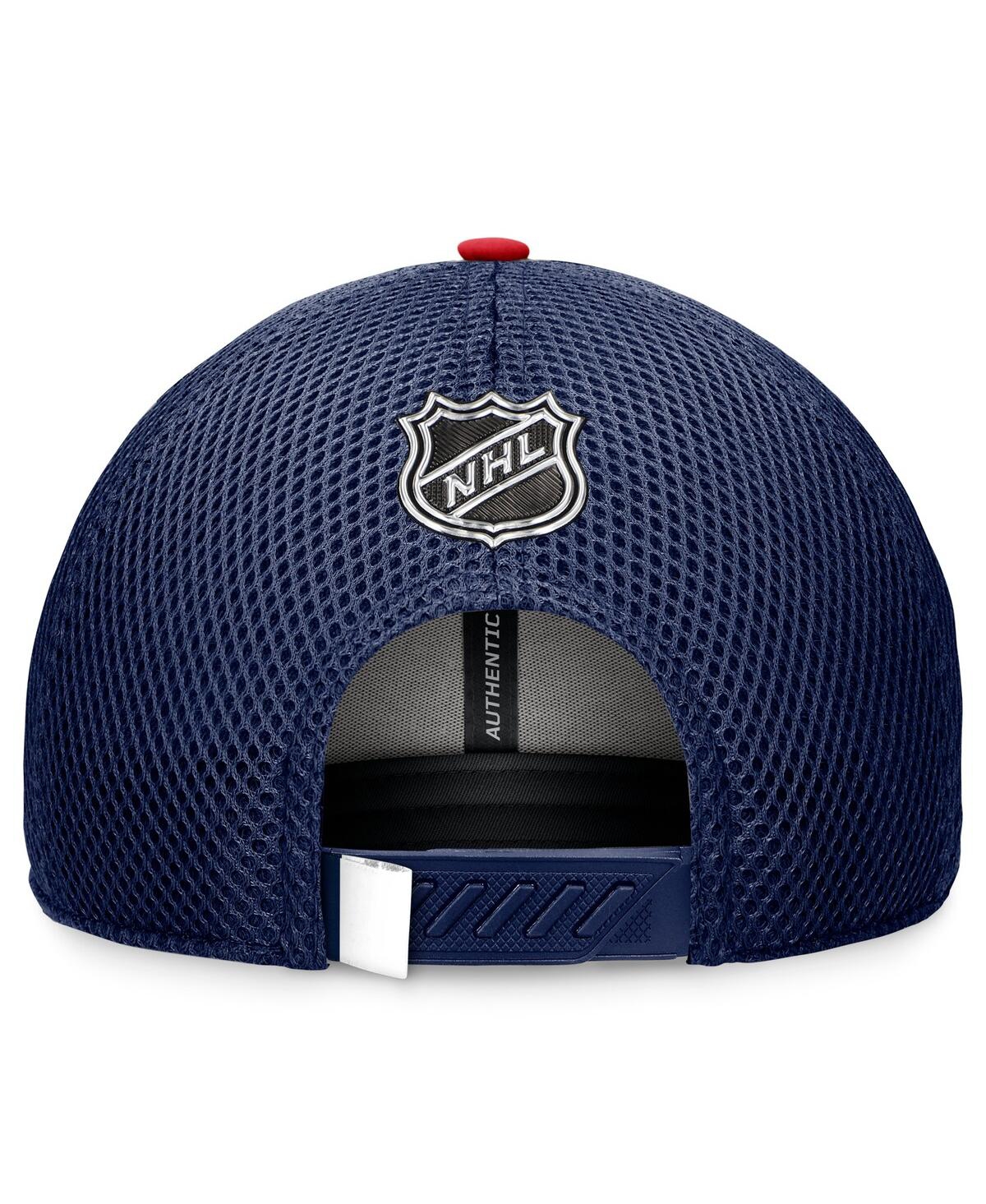 Fanatics Men's Navy Washington Capitals 2024 Nhl Draft On Stage Trucker Adjustable Hat In Navy,red