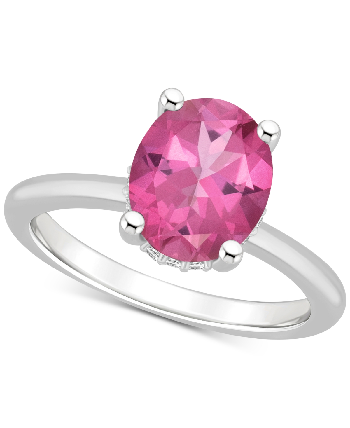 Mystic Topaz Oval Solitaire Ring (3-5/8 ct. t.w.) in Sterling Silver (Also  - Pink Topaz