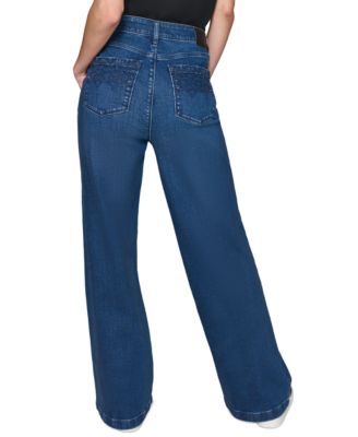 Petite Mid-Rise Wide-Leg Jeans, First&commat;Macy's