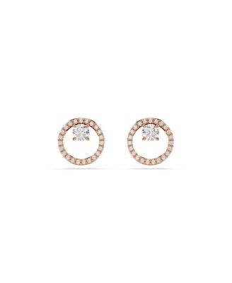 Round Cut, White, Constella Stud Earrings