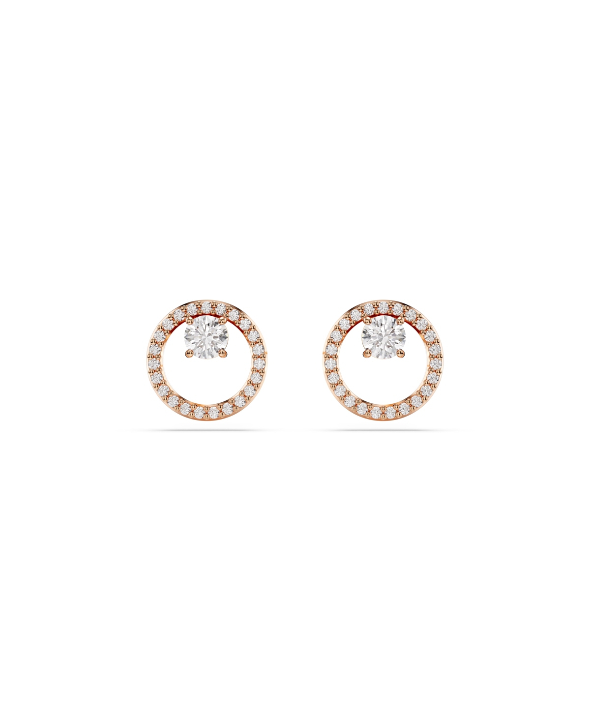 Swarovski Constella Stud Earrings In Rose Gold