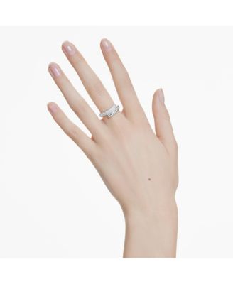 【SWAROVSKI】Dextera リング ホワイト Swarovski White, Rhodium Plated Dextera Ring - Macy's