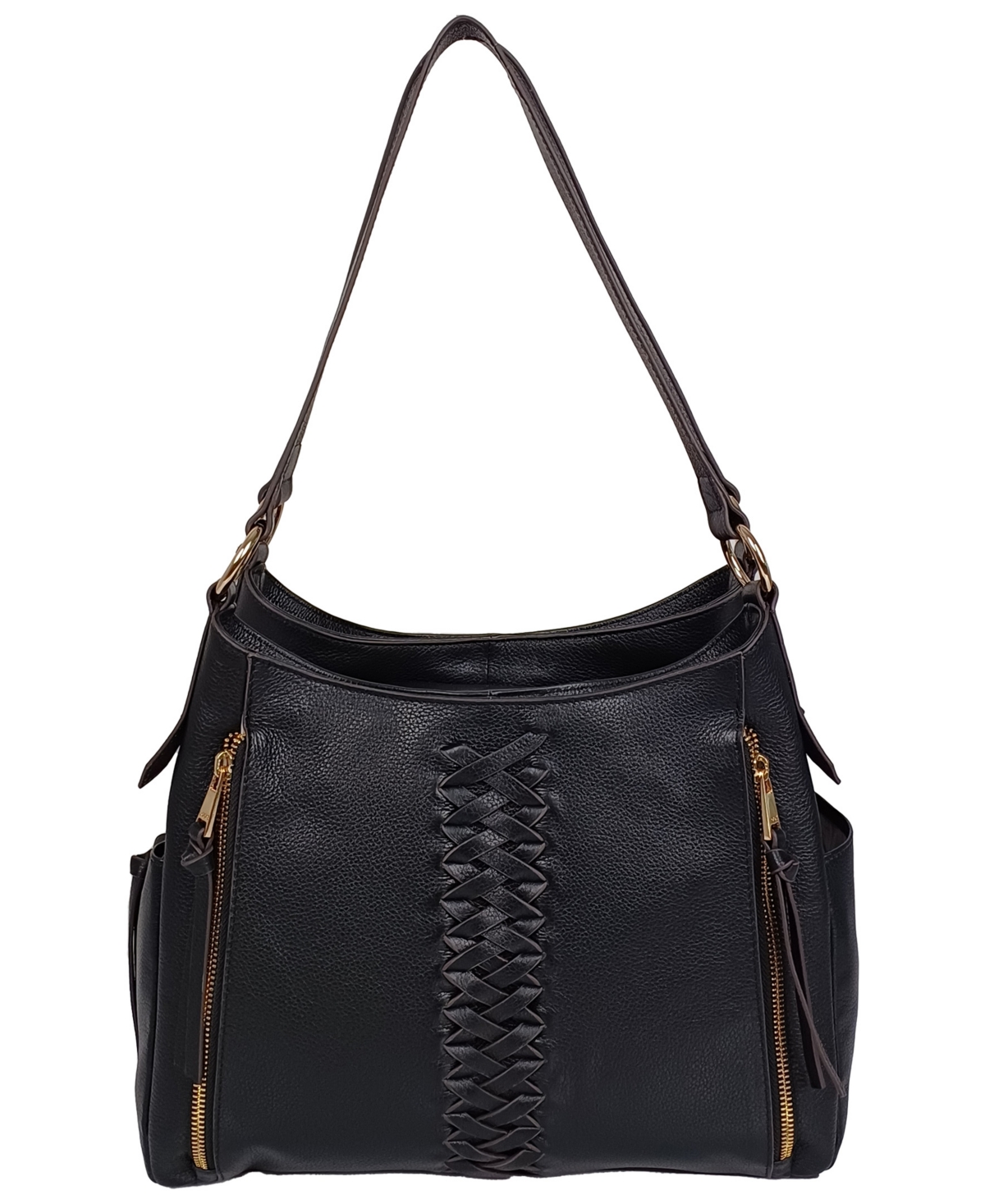 Aliya Leather Tote Bag - Black